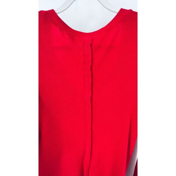 Michael Stars Waffle Knit T Shirt  Long Sleeve V Neck Reverse Seam - Picture 10 of 16